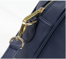 Load image into Gallery viewer, Blue Pleather Crossbody Handbag by La Enviro