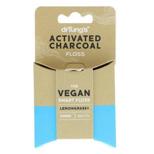 Load image into Gallery viewer, Dr Tungs Vegan Activated Charcoal Dental Floss 27 m long