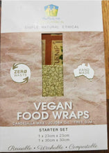 Load image into Gallery viewer, Family Hub Vegan Plant Reusable Food Wraps Cling Organic Vegetable Wax Natural Jojoba Oil Tree Gum