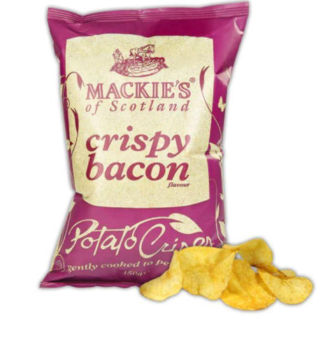Mackie's Crispy Bacon Potato Chips 150g - Five Vegans