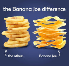 Load image into Gallery viewer, Banana Joe Banana Chips Sea Salt 46.8g Vegan Crisps Dried Dehydrated Difference