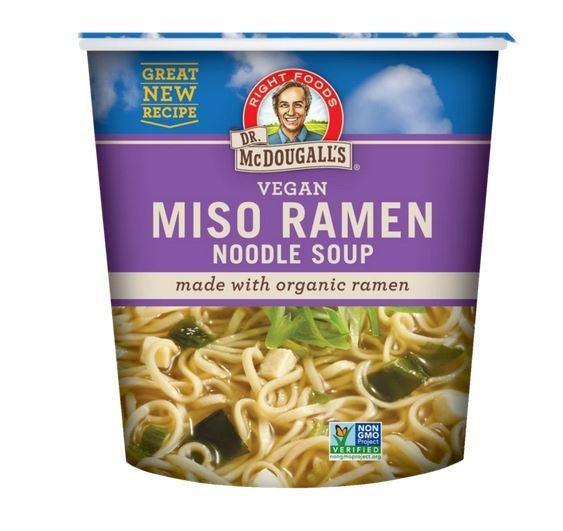 Dr McDougall's Miso Ramen Noodle Soup 53g-Five Vegans