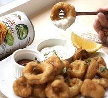 Load image into Gallery viewer, Natures Charm Vegan Calamari 425g