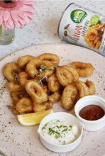 Load image into Gallery viewer, Natures Charm Vegan Calamari 425g