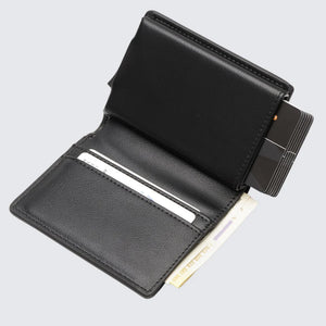 La Enviro Stanley Vegan Leather Wallet Black