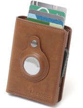 Load image into Gallery viewer, La Enviro Air Tag Trackable Vegan Leather Wallet in Tan