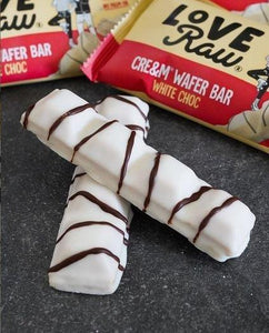 Love Raw Cream Wafer White Chocolate Bars - Dairy Free & Vegan 22.5g Product Image