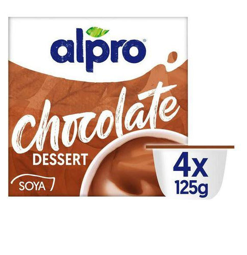 Alpro Chocolate Soya Dessert Cups 4 Pack - Five Vegans