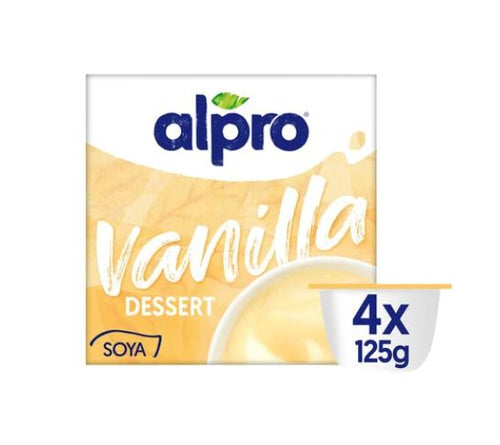 Alpro Plant Based Dessert Vanilla Custard 4 Pack 125g