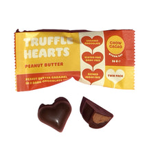 Load image into Gallery viewer, Chow Cacao Dark Chocolate Truffle Hearts Peanut Butter Twin Pack 26g