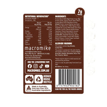 Load image into Gallery viewer, Five Vegans Macro Mike plant-based protein bar nutritional information label with ingredient list and dietary icons