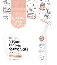 Load image into Gallery viewer, Happy Way Vanilla Vegan Protein Quck Oats 700g