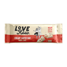Load image into Gallery viewer, Love Raw Cream Wafer Bar White Choc 45g