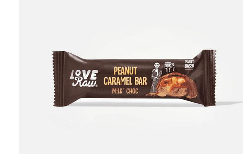 Love Raw Vegan Peanut Caramel Bar Milk Choc 40g