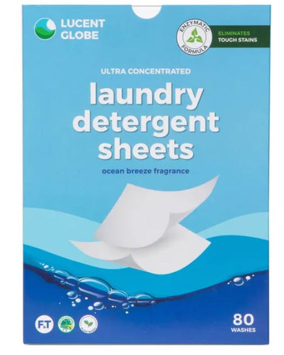 Lucent Globe Laundry Detergent Sheets 80 Washes Ocean