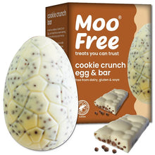 Load image into Gallery viewer, Moo Free Cookie Crunch Egg &amp; Bar 135g