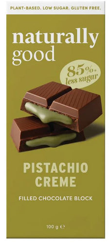Naturally Good Pistachio Creme Filled Chocolate Block 100g