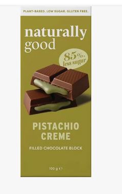 Naturally Good Pistachio Creme Filled Chocolate Block 100g