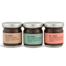 Load image into Gallery viewer, Nib  + Noble Original, Mint + Chilli Chocolate Sauce Gift Pack 3 x 40g