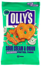 Load image into Gallery viewer, Olly's Sour Cream &amp; Onion Pretzel Thins 140g
