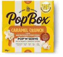 Load image into Gallery viewer, Pop Box Caramel Crunch Microwave Popcorn 100g