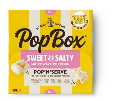 Popbox Sweet & Salty Microwave Popcorn 100g
