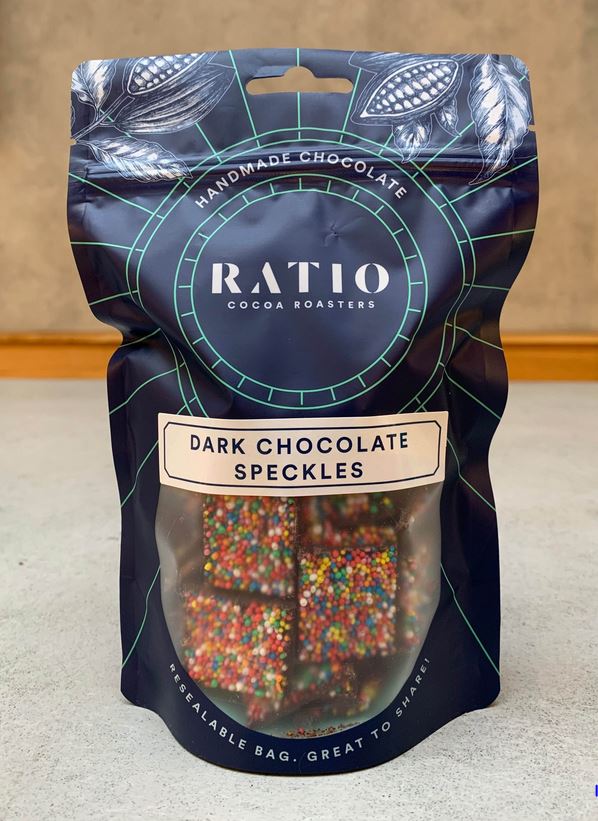 Ratio Cocoa Roasters Dark Chocolate Speckles 200g