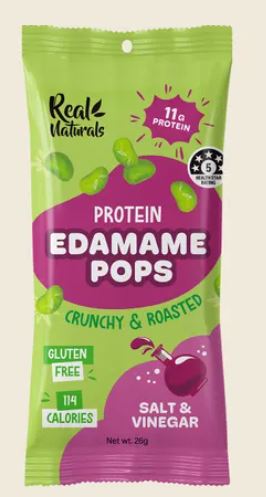 Real Natures Edamame Pops Salt & Vinegar 26g