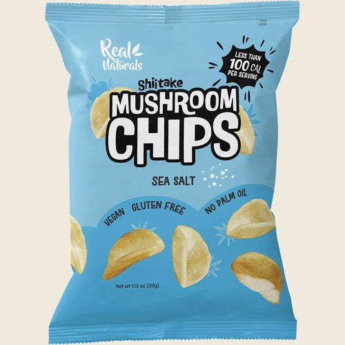 Real Naturals Shiitake Mushroom Chips Sea Salt 32g