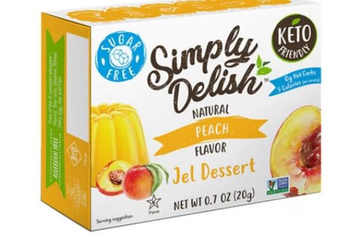 Simply Delish Natural Peach Flavour Jelly Dessert 20g