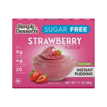 Load image into Gallery viewer, Simply Desserts Sugar Free Strawberry Instant Pudding 48g