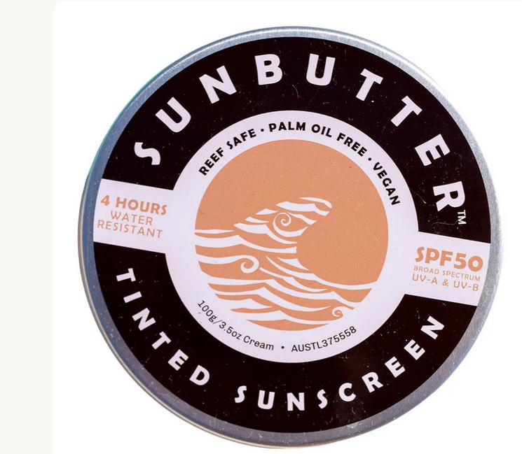 SunButter Tinted SPF50 Water Resistant Reef Safe Sunscreen 100g