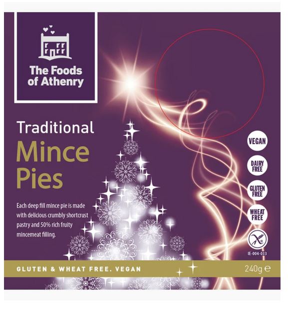 The Foods of Athenry Traditional Vegan Mince Pies 240g