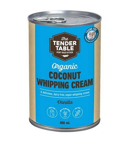 The Tender Table Organic Coconut Whipping Cream - Vanilla 400ml