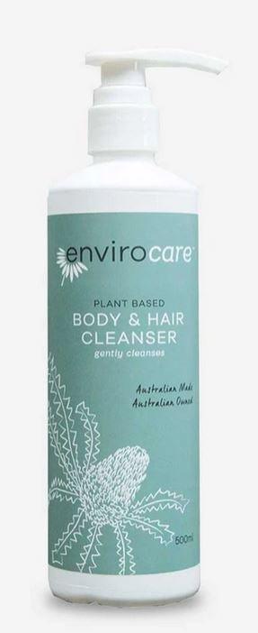 Envirocare Body and Hair Cleanser 500ml Vegan Paraben and palm oil free