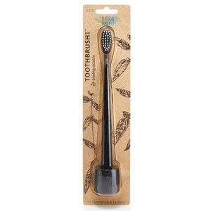 Natural Family Co Biodegradable Toothbrush and Stand-Five Vegans