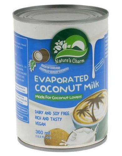 Natures Charm Evaporated Coconut Milk 360ml-Five Vegans