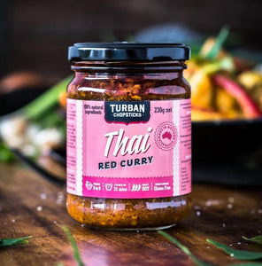 Turban Chopsticks Thai Red Curry 230g-Five Vegans