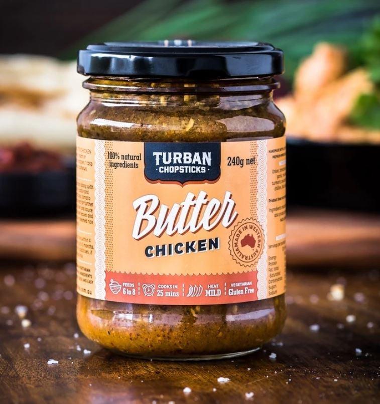 Turban Chopsticks Vegan Butter Chicken Curry Paste 240g-Five Vegans