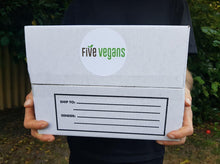 Load image into Gallery viewer, man holding vegan mystery box