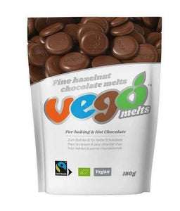 Vego Chocolate Fine Hazelnut Melts 180g-Five Vegans