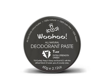 Woohoo All Natural Deodrant Paste Tin - Tux 60g-Five Vegans