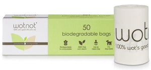 Wotnot Biodegradable Nappy Bin Bags Compostable Eco Dog Poo Waste 50 Pack