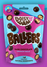 Load image into Gallery viewer, Doisy &amp; Dam Ballers Dark Chocolate Crunchy Balls 75g - Five Vegans