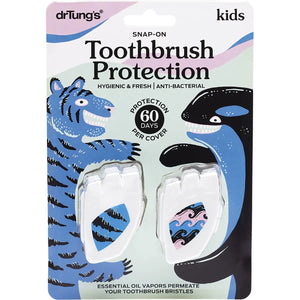 Dr Tungs Snap On Kids Toothbrush Protectors 2 Pack - Five Vegans