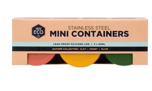 Ever Eco Stainless Steel Mini Containers - 3 pack