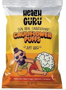 Health Guru Cauliflower Puffs Just BBQ 56g - Five Vegans