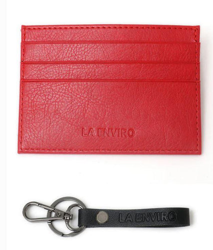 La Enviro Avoca Minamalist Unisex Card Holder Red - Five Vegans