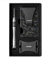 Load image into Gallery viewer, La Enviro Forged Carbon Fiber Minamalist Carbon Wallet Gloss Blue