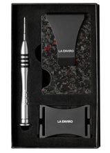 Load image into Gallery viewer, La Enviro Forged Carbon Fiber Minamalist Carbon Wallet Gloss Red